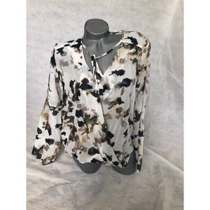 KENNETH COLE METALLIC SHIMMER BLOUSE